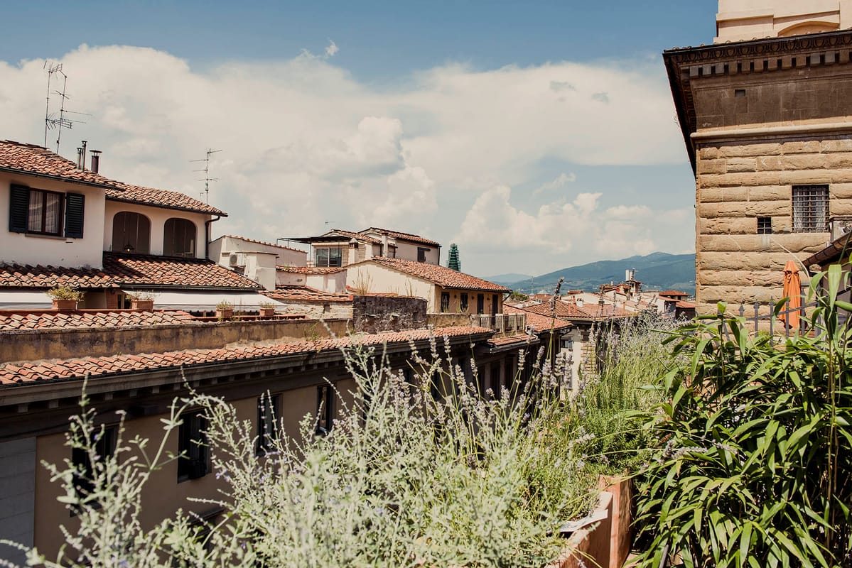 Vista exterior desde el balcón del Hotel Milù Florencia