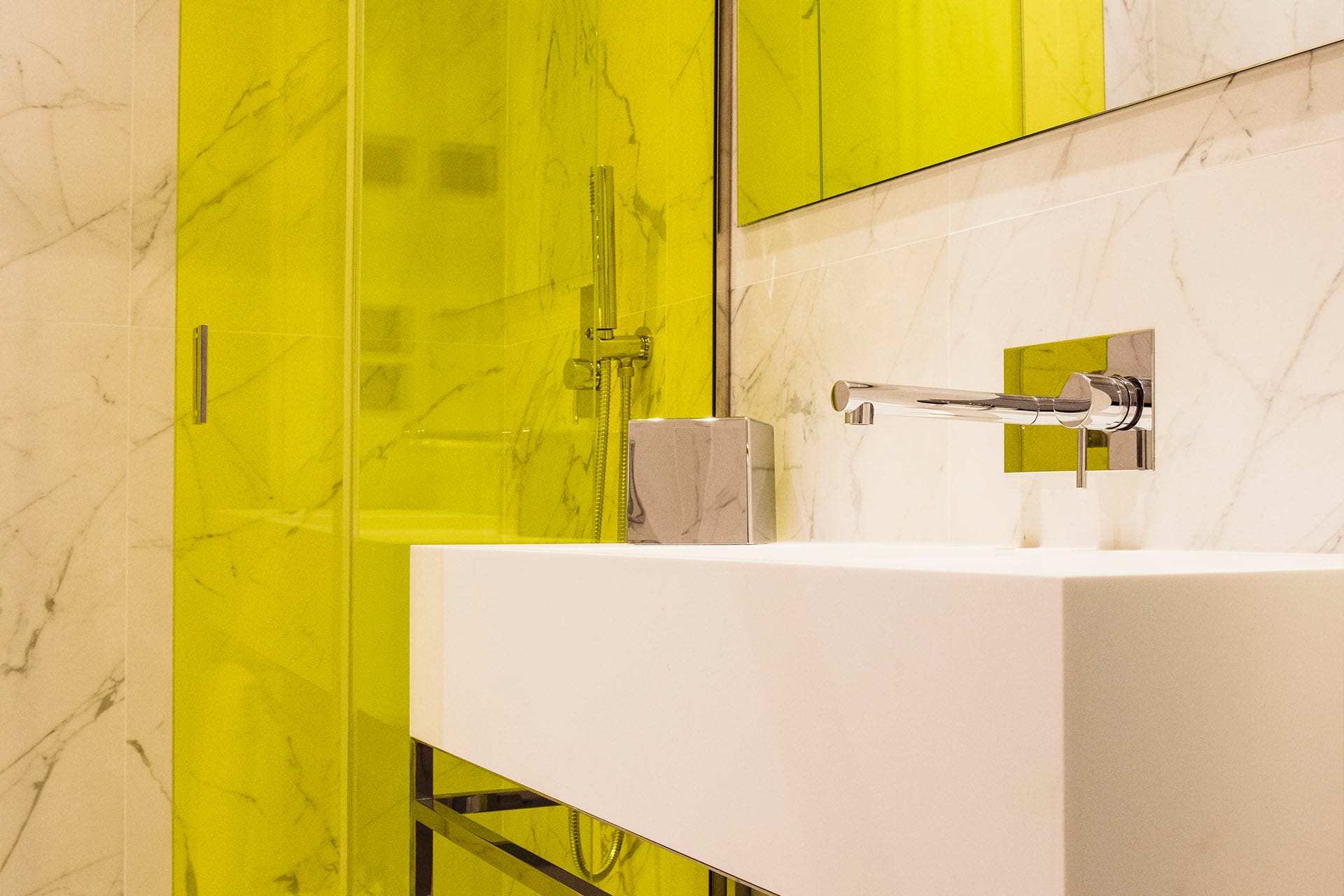 Détail de la salle de bain dans la chambre Supérieure, Hôtel Milù